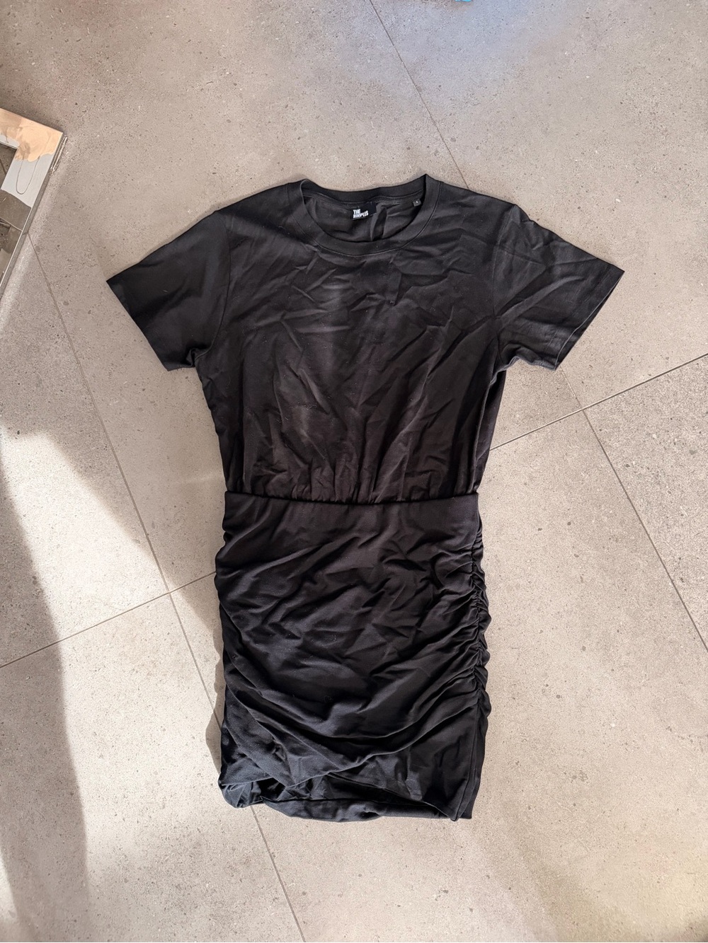 The Kooples Women’s Black Ruched T-Shirt Dress